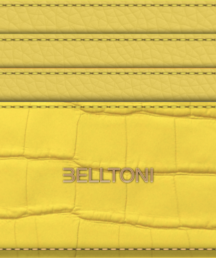 Belltoni Card Holder Sun Yellow Alligator